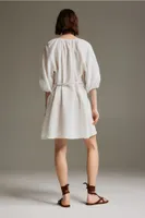 Tie-belt Muslin Dress