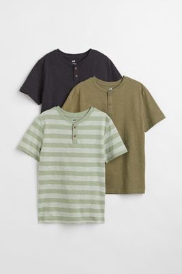3-pack Henley Shirts