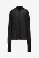 Mesh Turtleneck Top