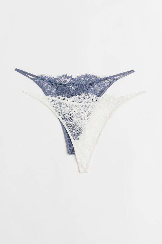 Microfiber Thong With Lace - Déesse Collection