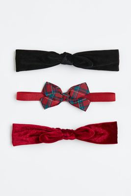 3-pack Bow-top Hairbands