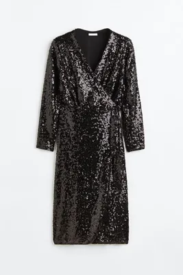 H&M+ Sequined Wrap Dress