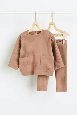 2-piece Ribbed Jersey Set