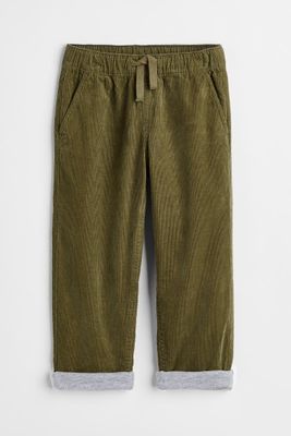 Lined Corduroy Joggers