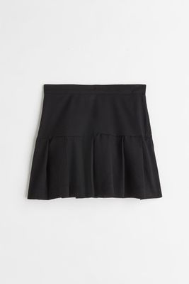 Pleated Twill Skirt