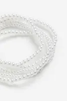 Lot de 5 bracelets avec perles fantaisie