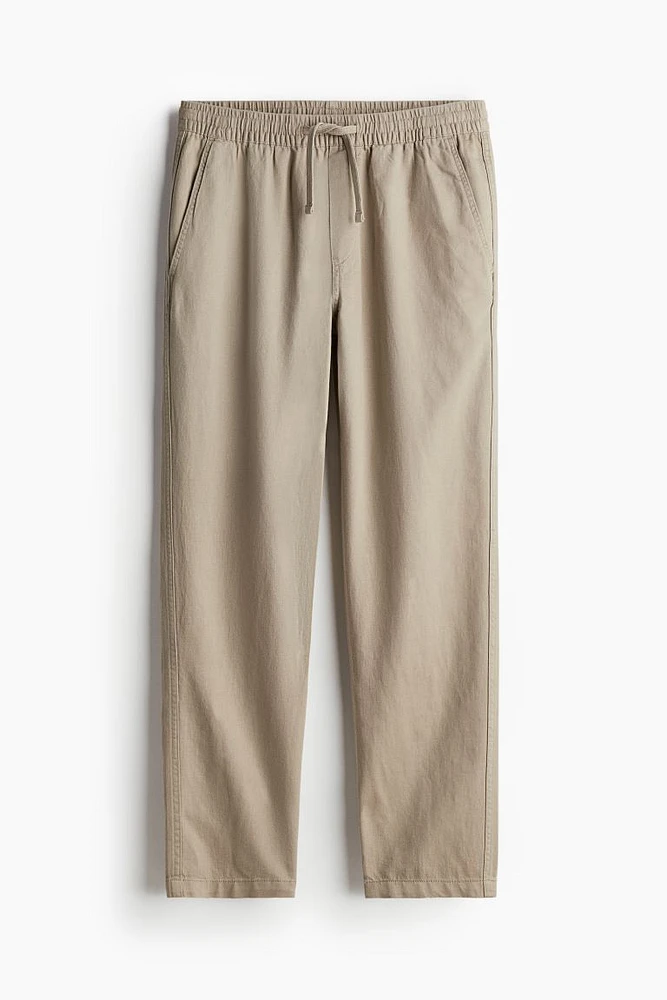 Relaxed Fit Linen-blend Pants