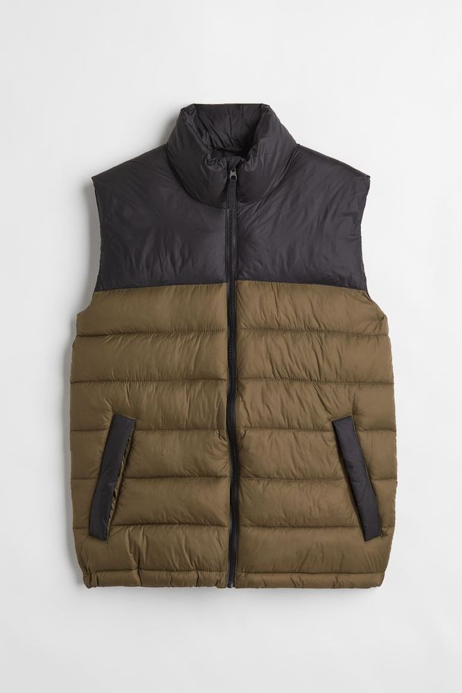 WATER REPELLENT WIND PROTECTION PUFFER VEST - Black
