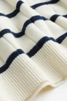Rib-knit Sweater with Collar