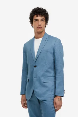 Slim Fit Linen Jacket