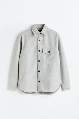 Relaxed Fit Felted Overshirt