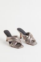 Shimmery Metallic Slip-in Sandals