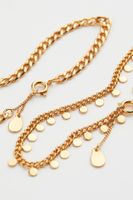 2-pack Gold-plated Anklets