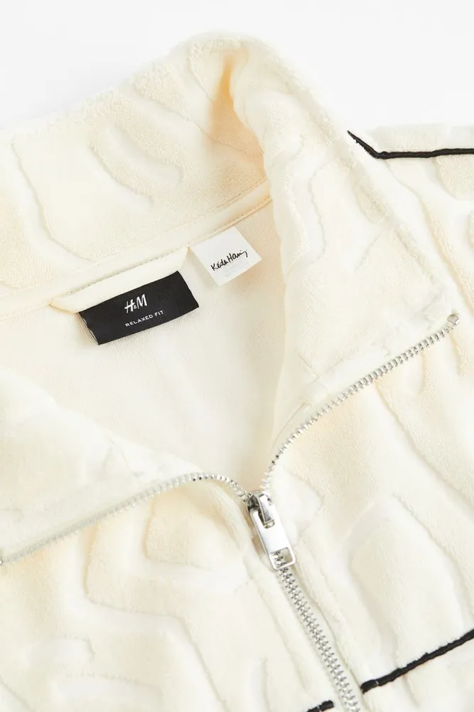 Relaxed Fit Terry Track Jacket