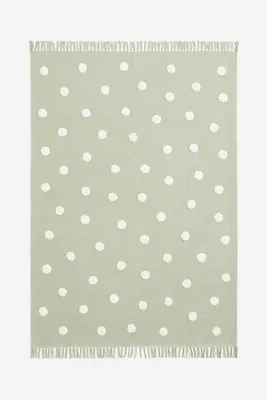 Cotton Rug with Tufted Dots
