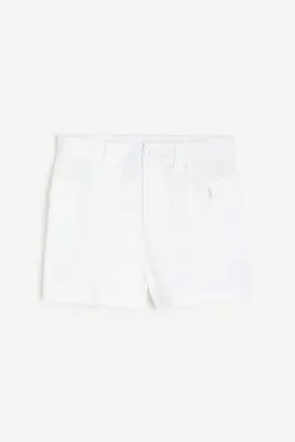 Linen-blend Cargo Shorts