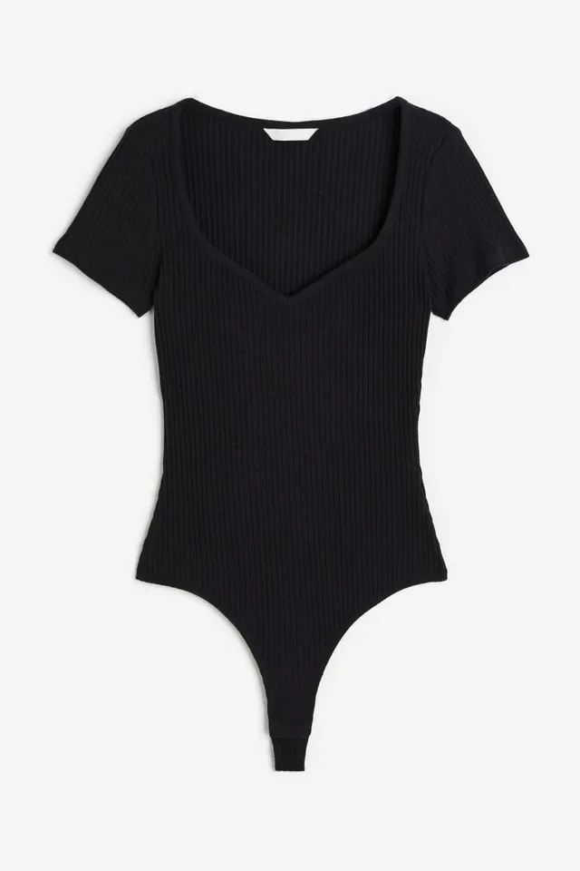 Ribbed Jersey Bodysuit