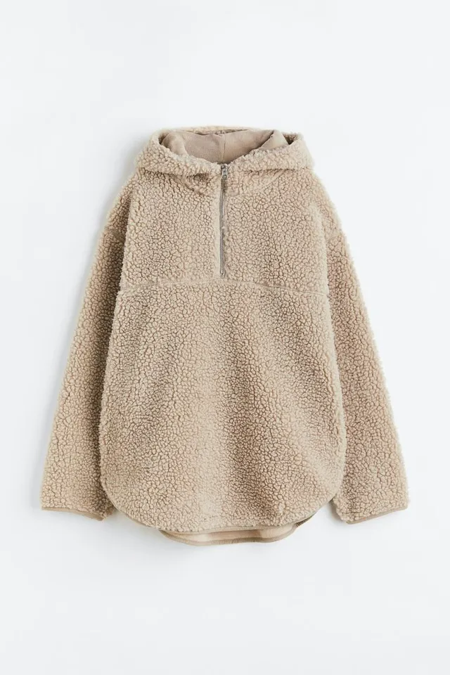 H&M Half-zip Teddy Hoodie