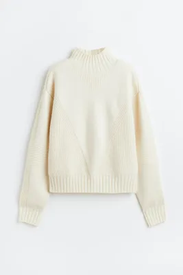 Warm Knit Mock Turtleneck Sweater