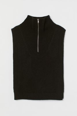 Knit Collar with Zipper
