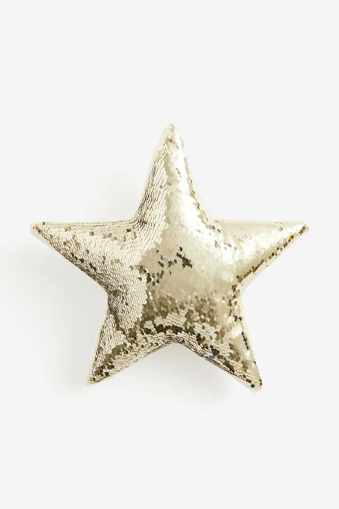 Flip-sequin Star-shaped Cushion