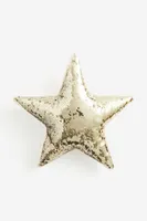 Flip-sequin Star-shaped Cushion