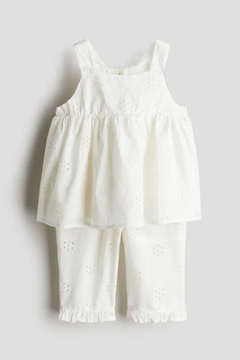 2-piece Eyelet Embroidered Cotton Set