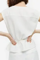 Blouse en coton froissé