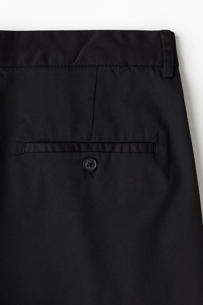 Regular Fit Pleat-detail Shorts