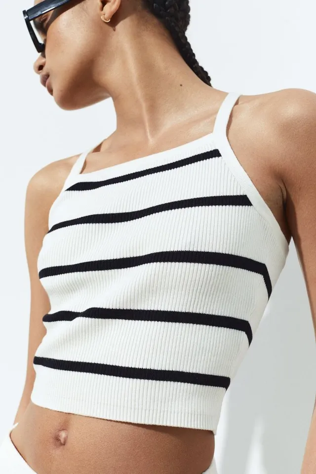 Arica Ribbed Open Back Tank Top