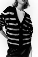 Rib-knit Cardigan