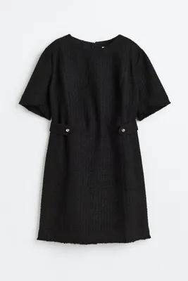 H&M+ Wool-blend Bouclé Dress