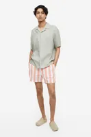 Regular Fit Linen-blend Shorts