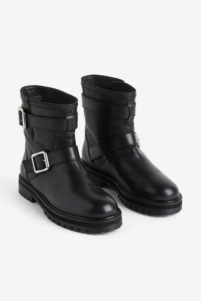 Botas biker de piel