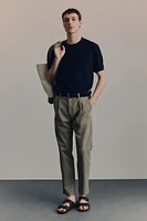 Regular Fit Cropped Cotton Chinos