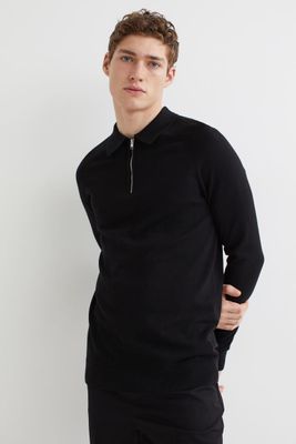 Muscle Fit 1/4-zip Polo Shirt