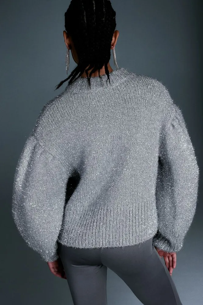 Balloon-sleeved Sweater