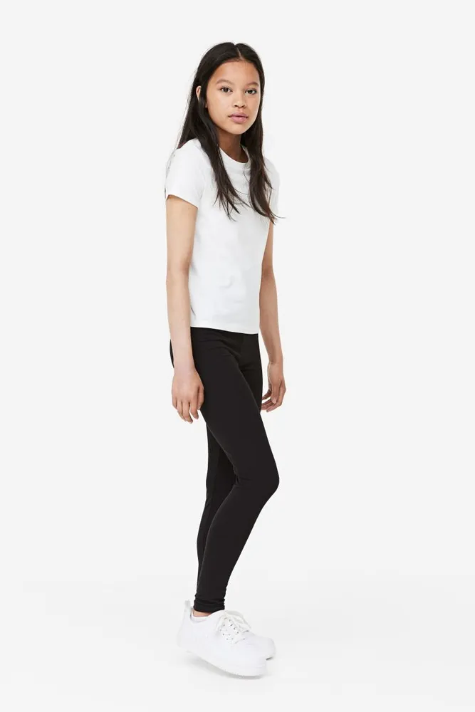 Cotton-blend Leggings - Black - Ladies | H&M CA