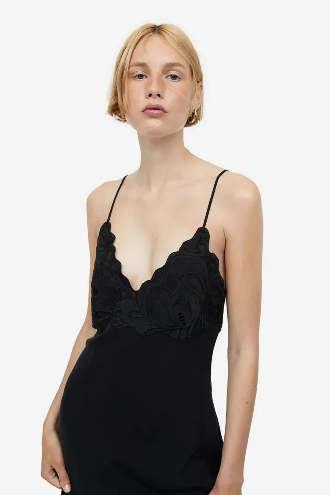 H&M Lace-detail Slip Dress