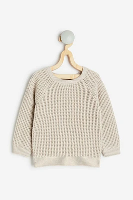 Waffle-knit Cotton Sweater