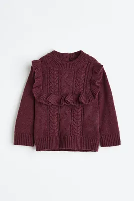 Ruffle-trimmed Sweater
