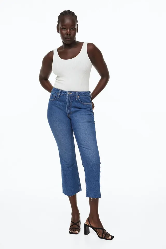 Higher High-Waisted Cotton-Hemp Blend Flare Jeans