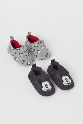 2-pack Soft Printed Slippers