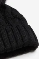 Cable-knit Pompom Hat