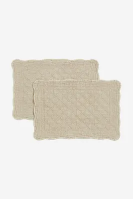 Lot de 2 napperons matelassés