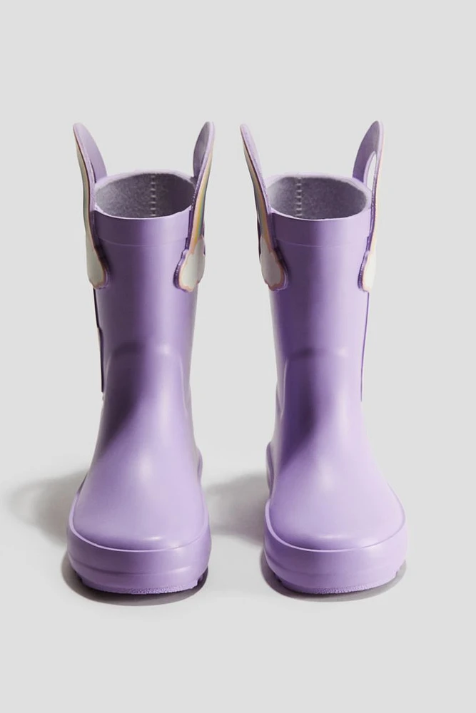 Embossed Rubber Boots