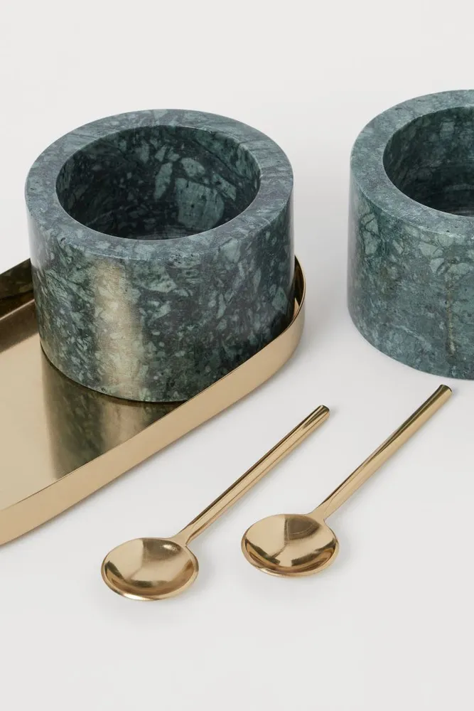 Stone Salt and Pepper Bowls