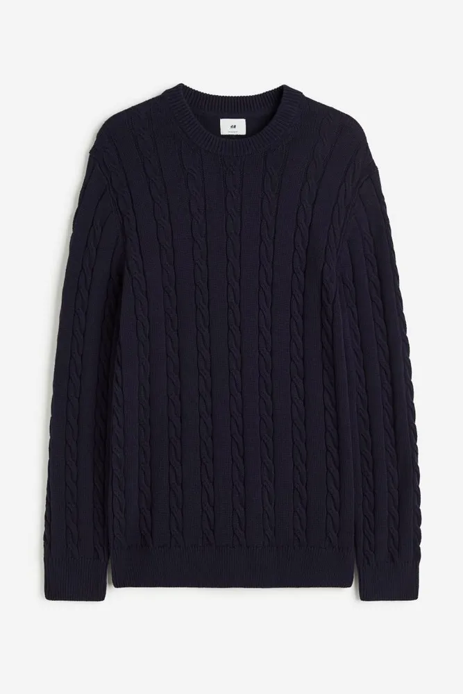 H&M Regular Fit Cable-knit Sweater