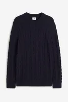 Regular Fit Cable-knit Sweater