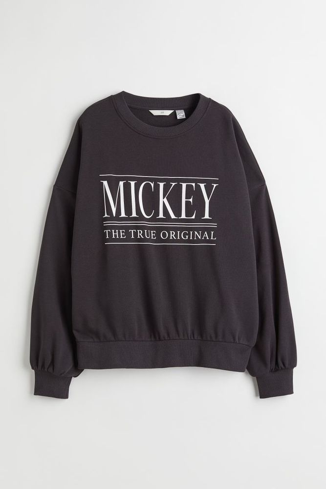 Sweatshirt with Printed Design